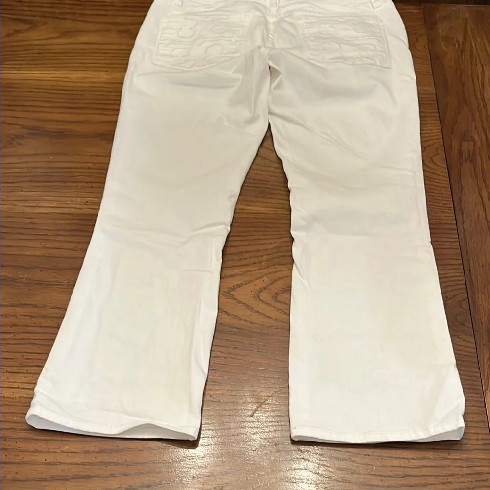 Tory Burch White Cropped Jeans,‎ size 28